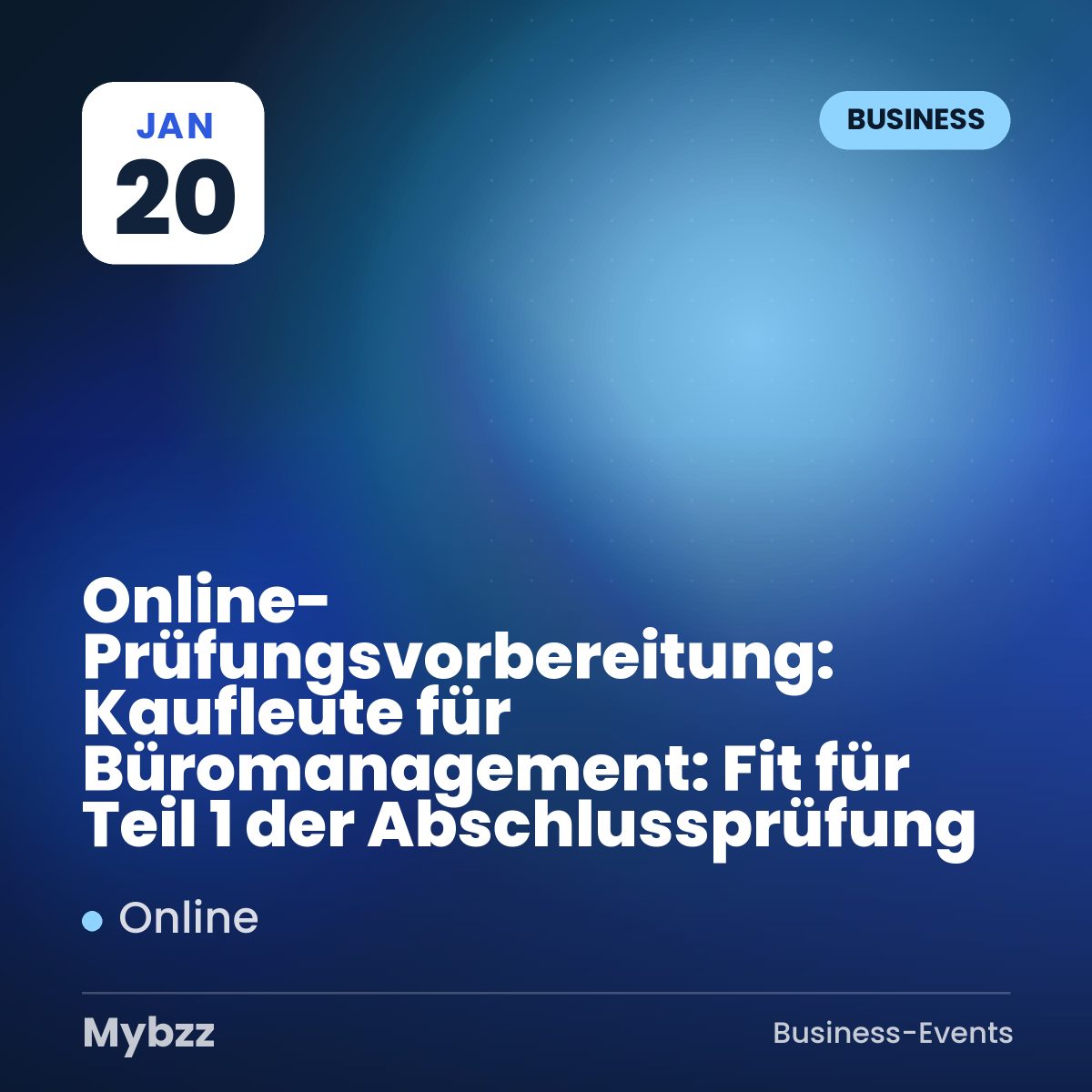 Event-Titelbild: Online-Prüfungsvorbereitung: Kaufleute für Büromanagement: Fit für Teil 1 der Abschlussprüfung