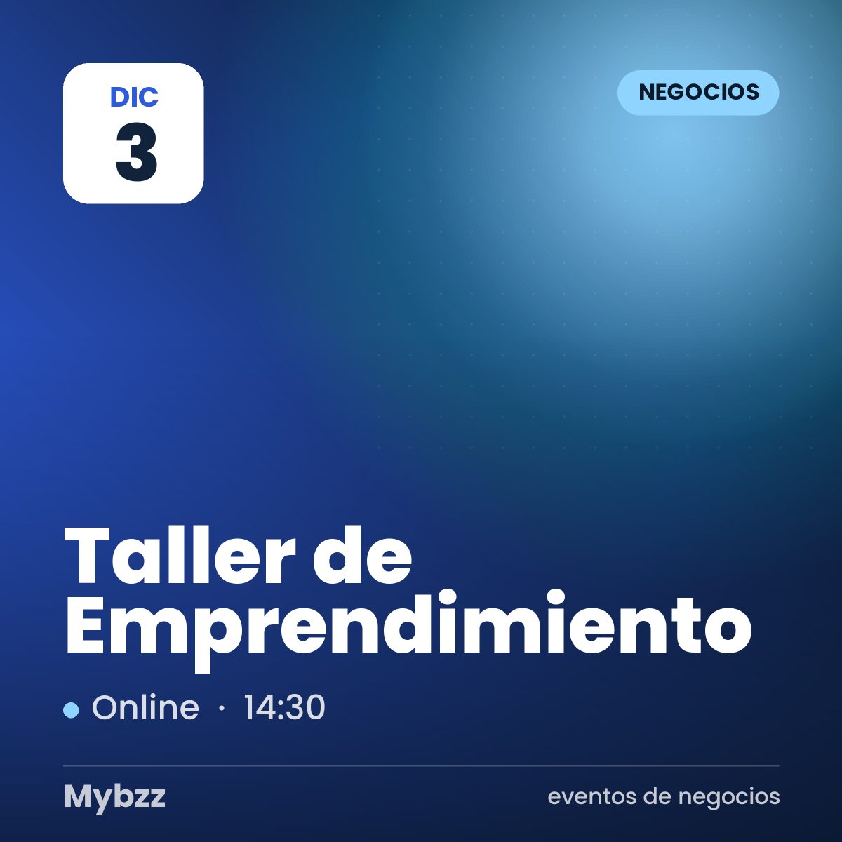 Portada del evento: Taller de Emprendimiento