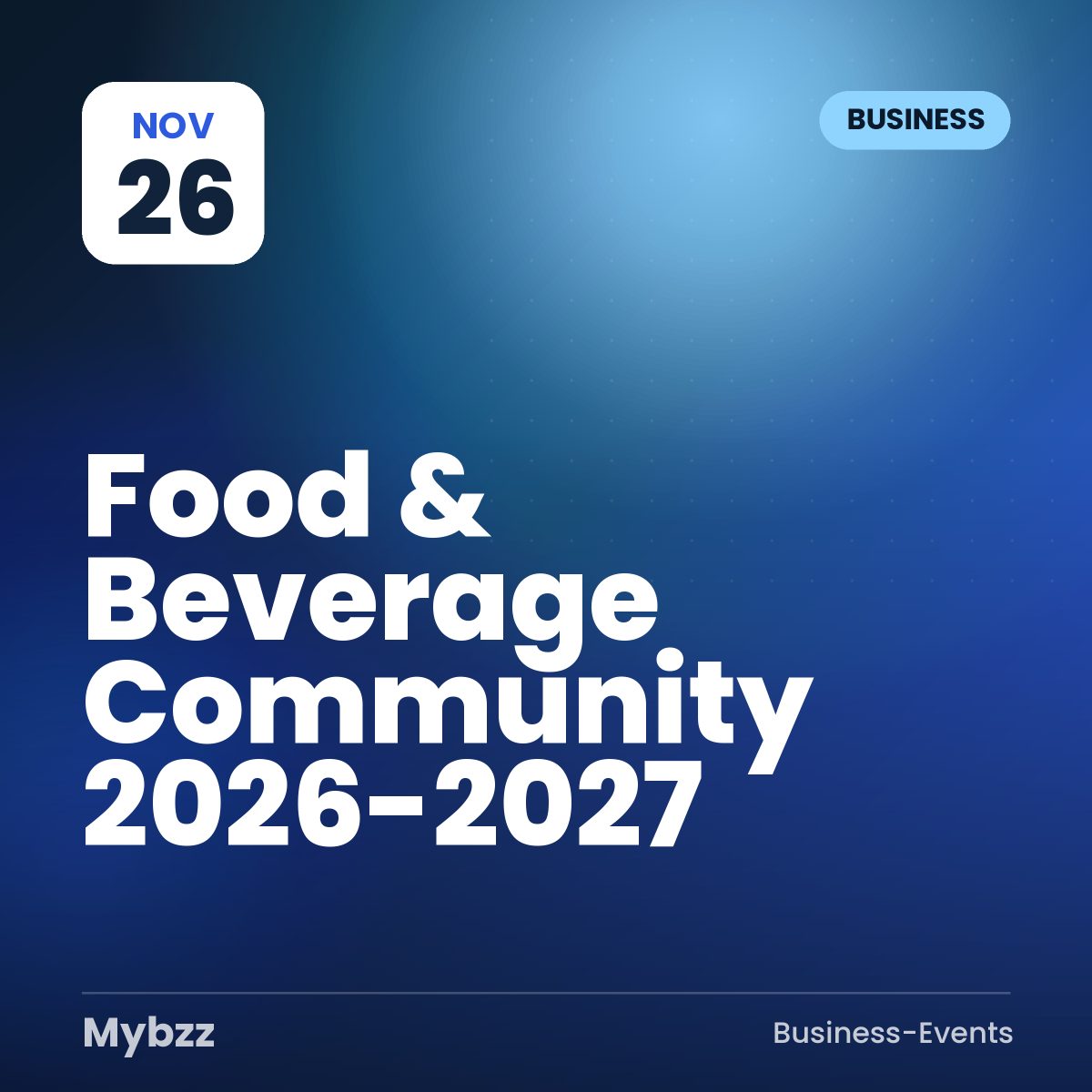 Event-Titelbild: Food & Beverage Community 2026-2027