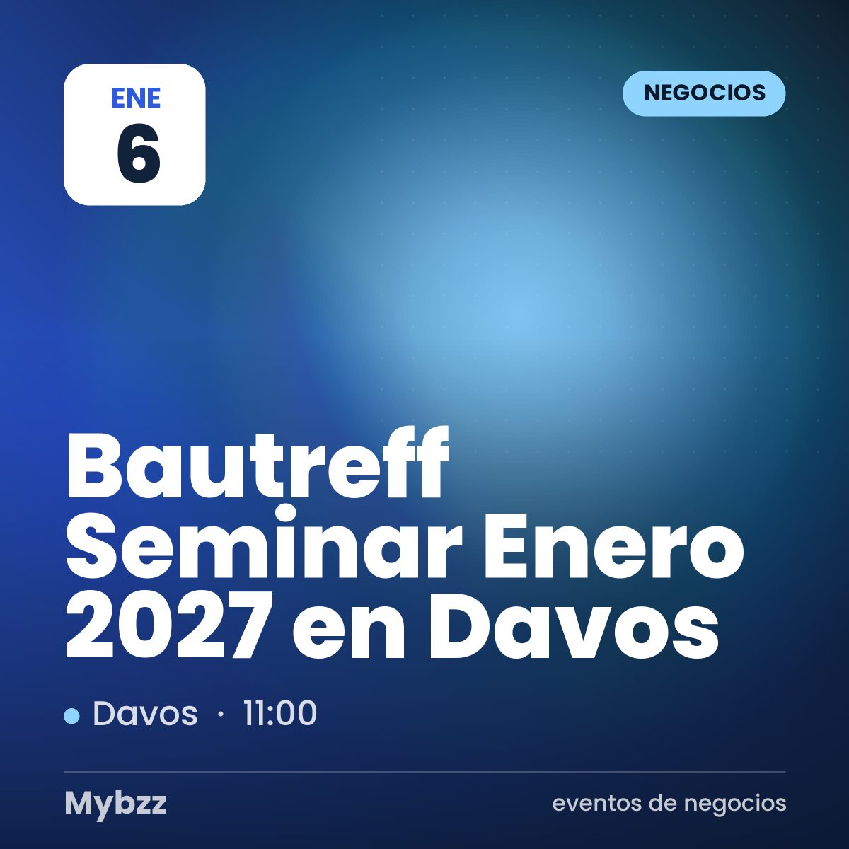 Portada del evento: Bautreff Seminar Enero 2027 en Davos