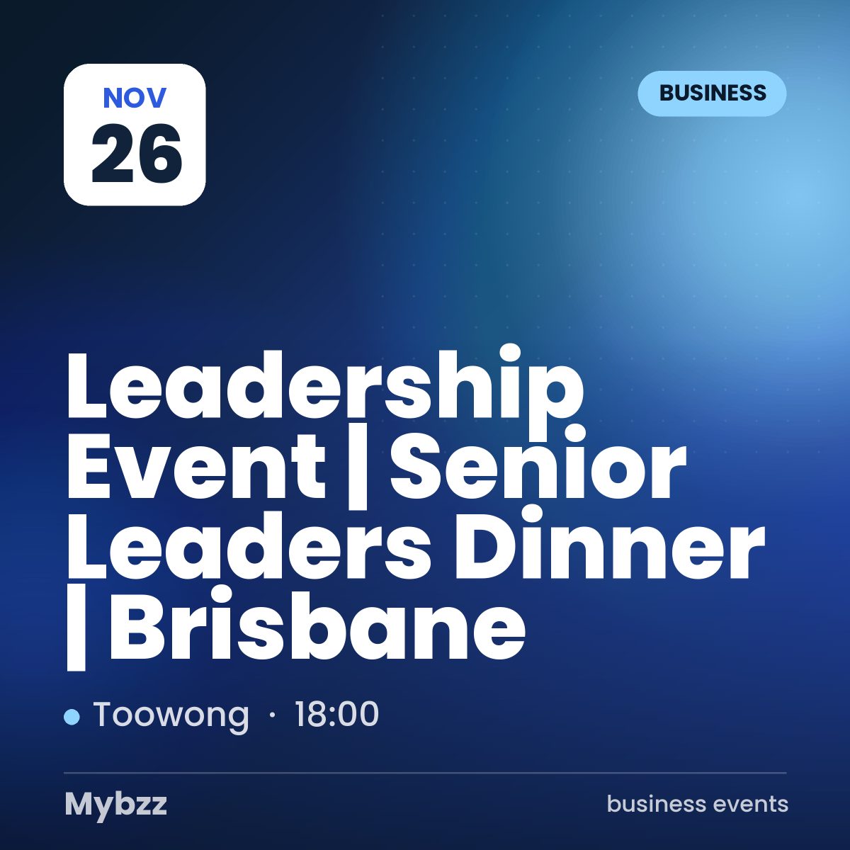 Event cover: Leadership Event | Senior Leaders Dinner | Brisbane