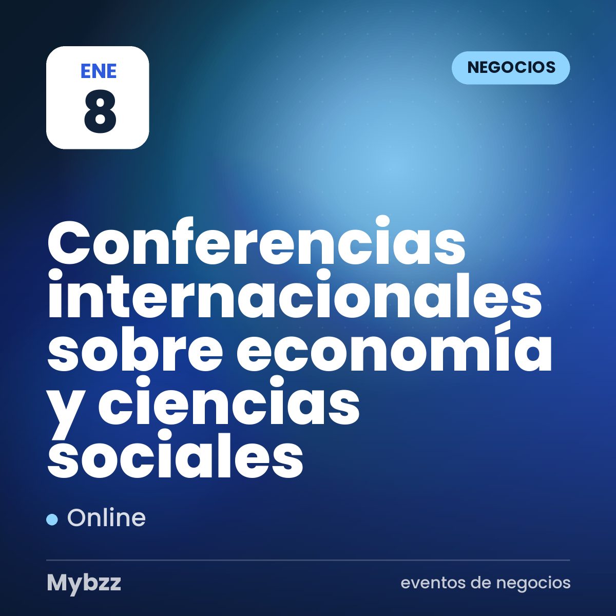 Portada del evento: Conferencias internacionales sobre economía y ciencias sociales