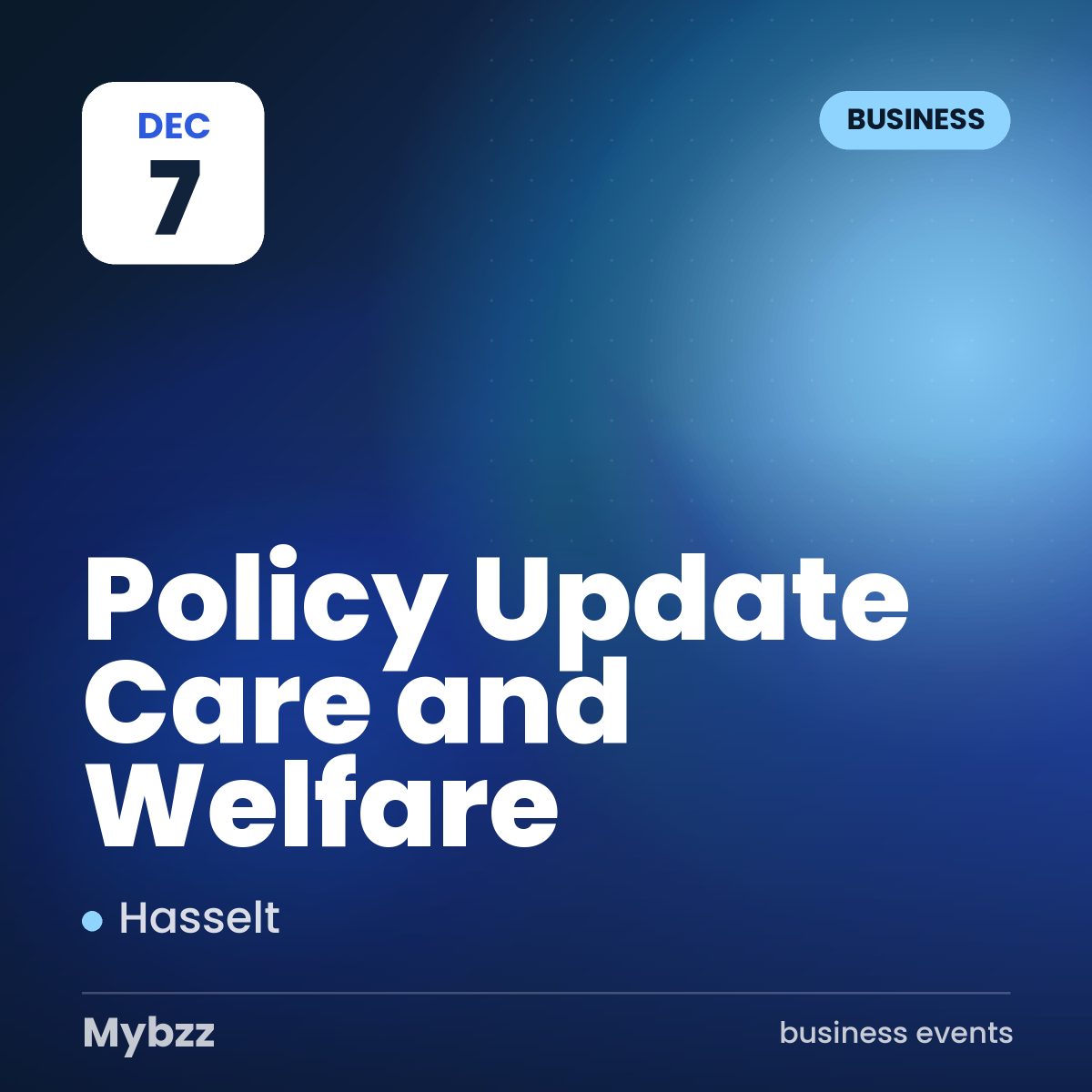 Event cover: Policy Update Care and Welfare