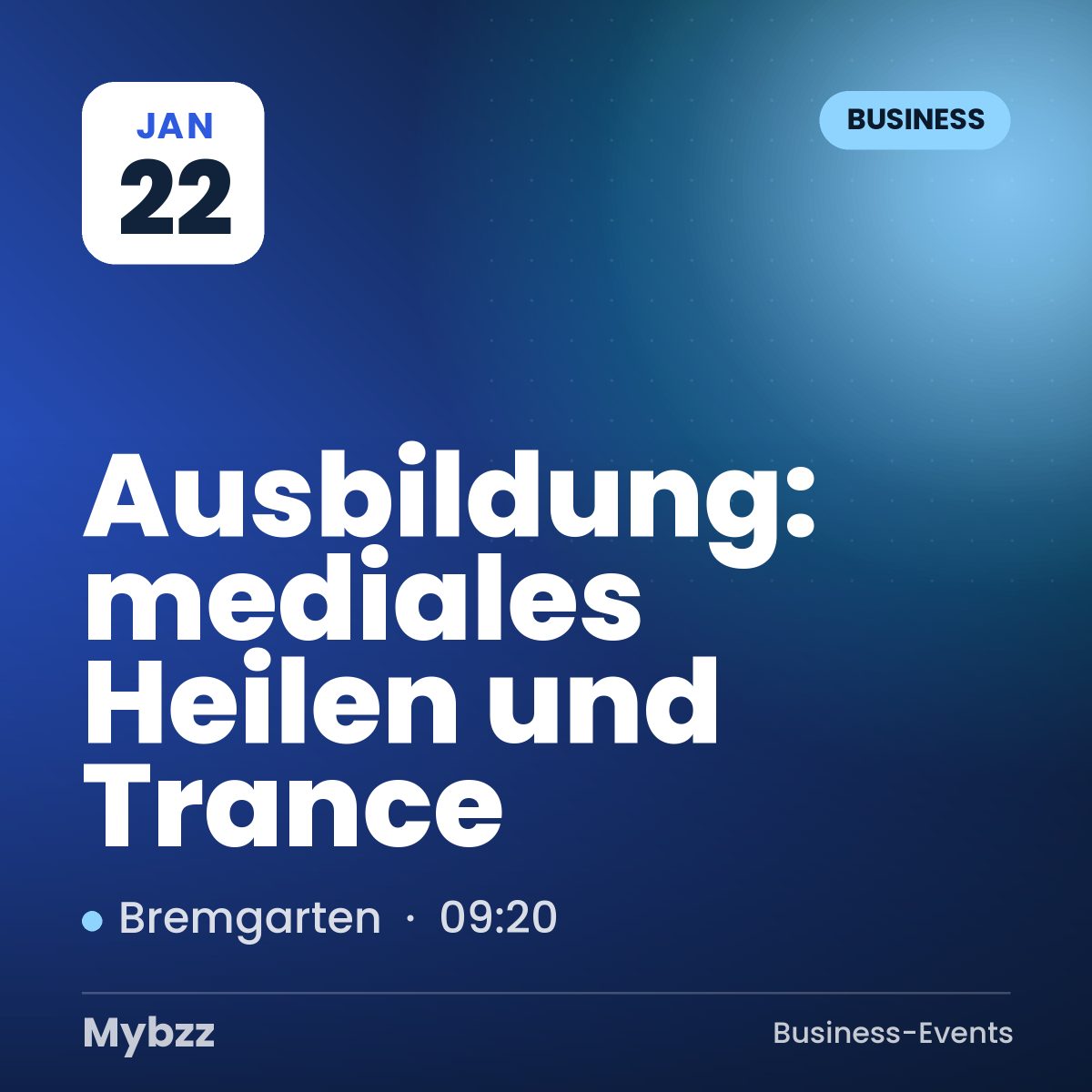 Event-Titelbild: Ausbildung: mediales Heilen und Trance