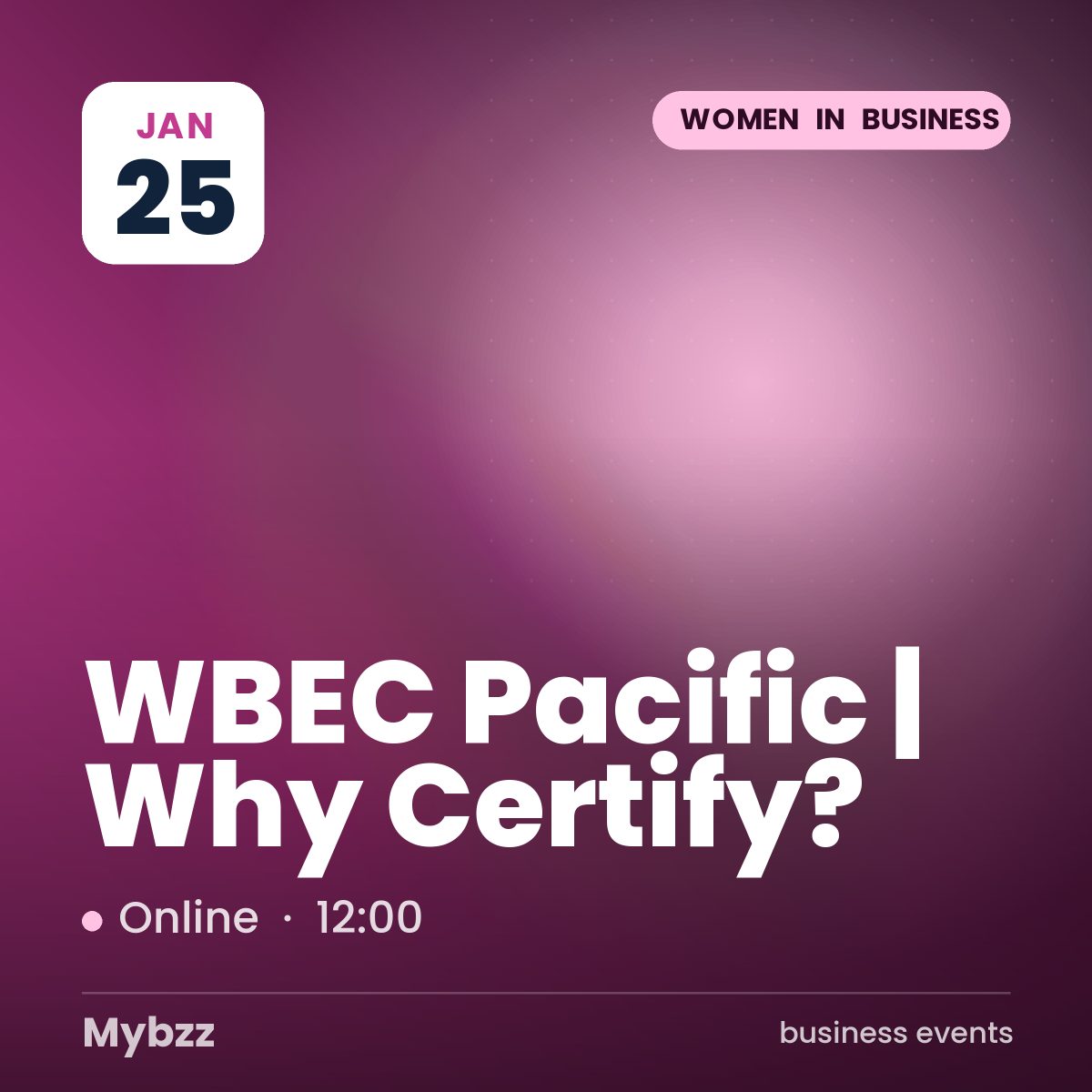Event cover: WBEC Pacific | Why Certify?