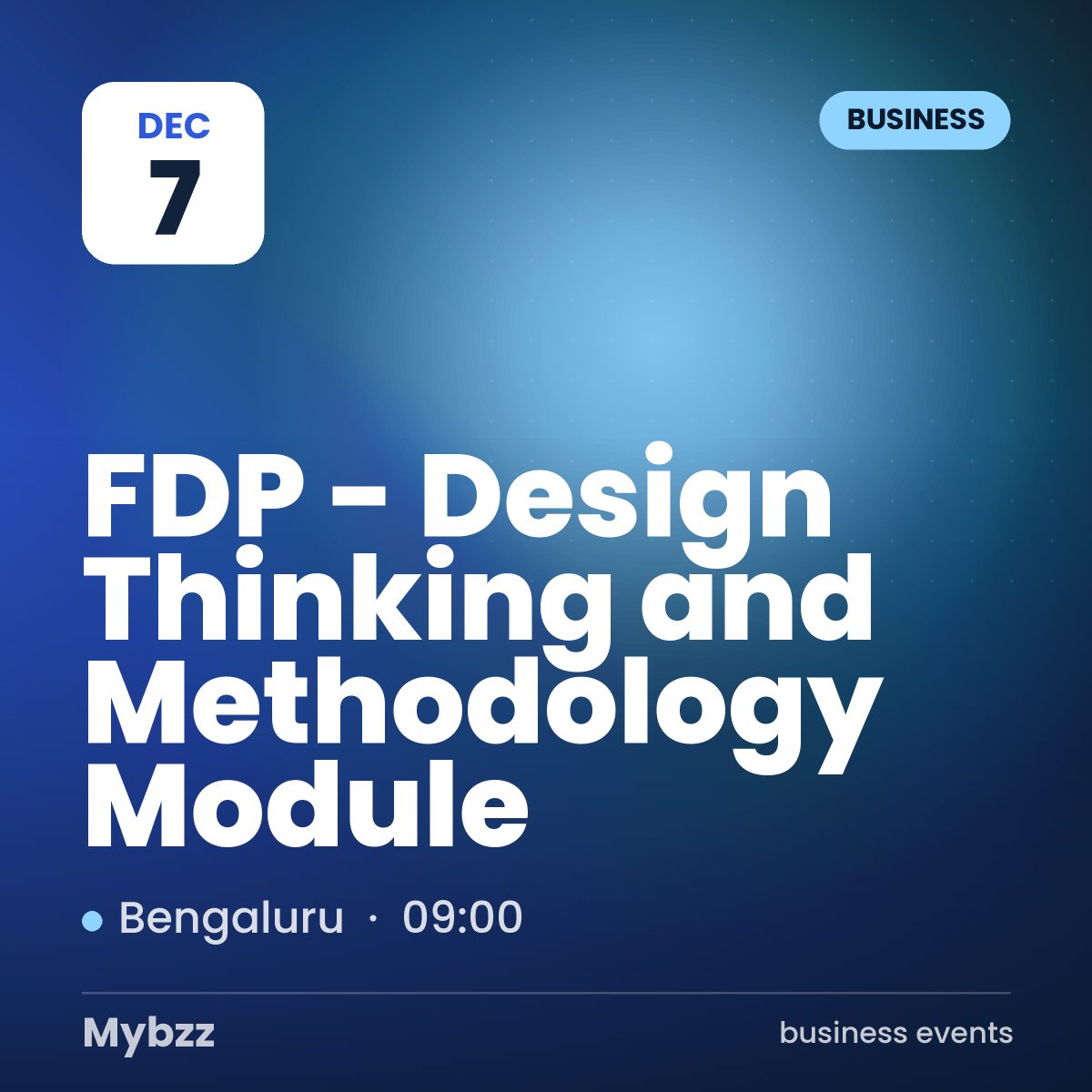 Event cover: FDP - Design Thinking and Methodology Module