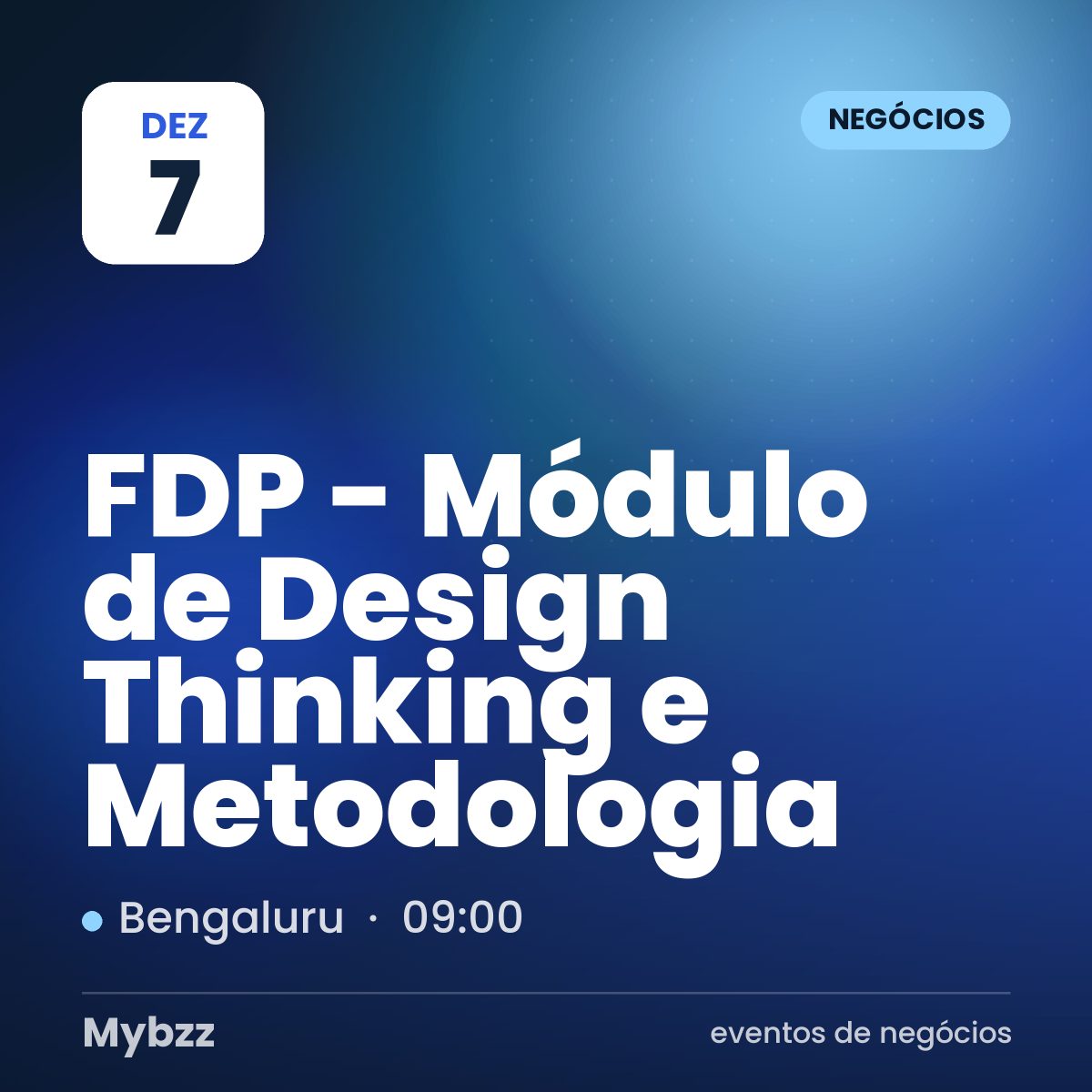 Capa do evento: FDP - Módulo de Design Thinking e Metodologia