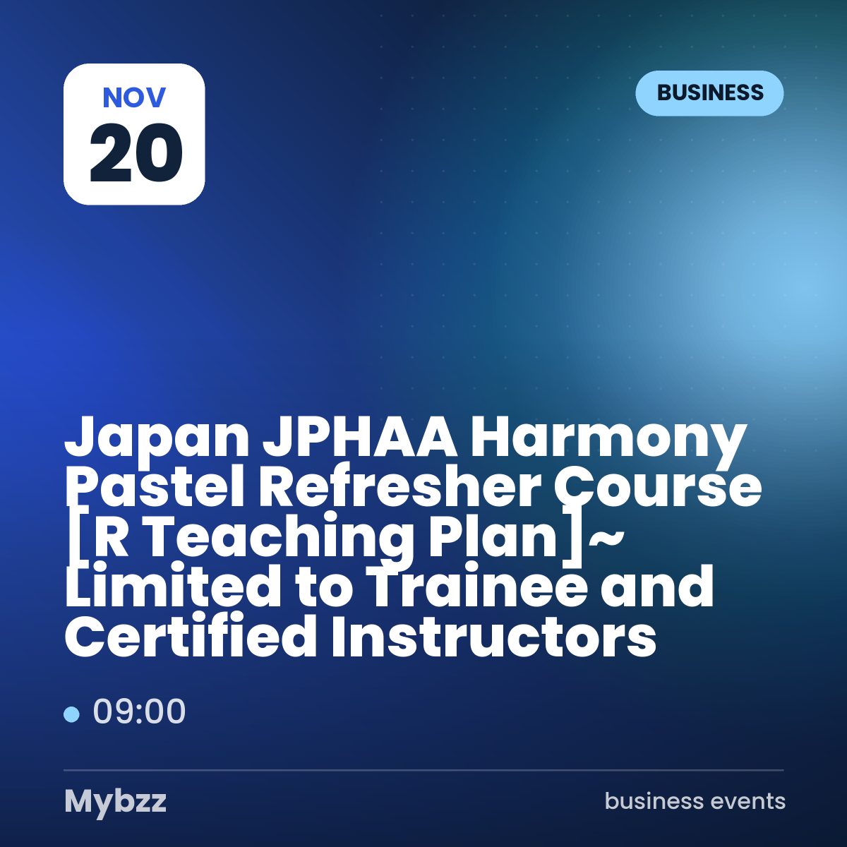 Event cover: Japan JPHAA Harmony Pastel Refresher Course 【R Teaching Plan】~ Limited to Trainee and Certified Instructors