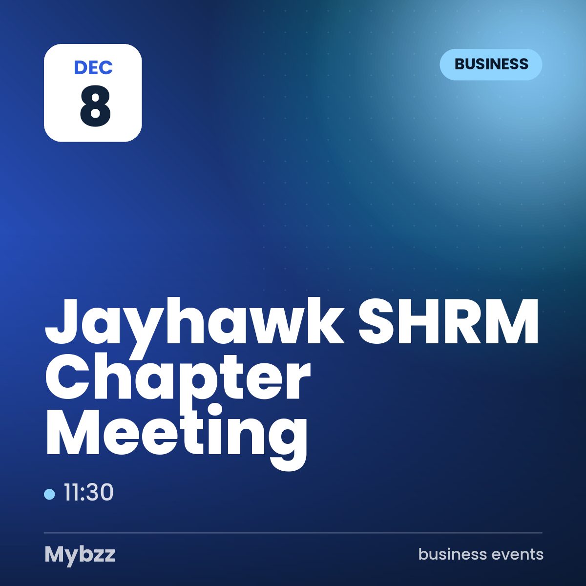 Event cover: Jayhawk SHRM Chapter Meeting