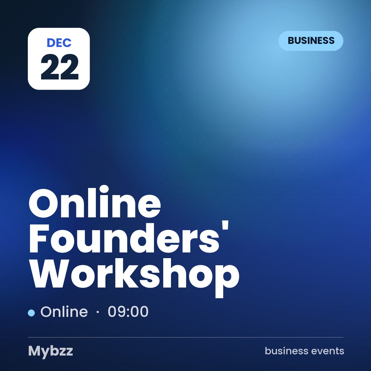 Event cover: Online Founders' Workshop