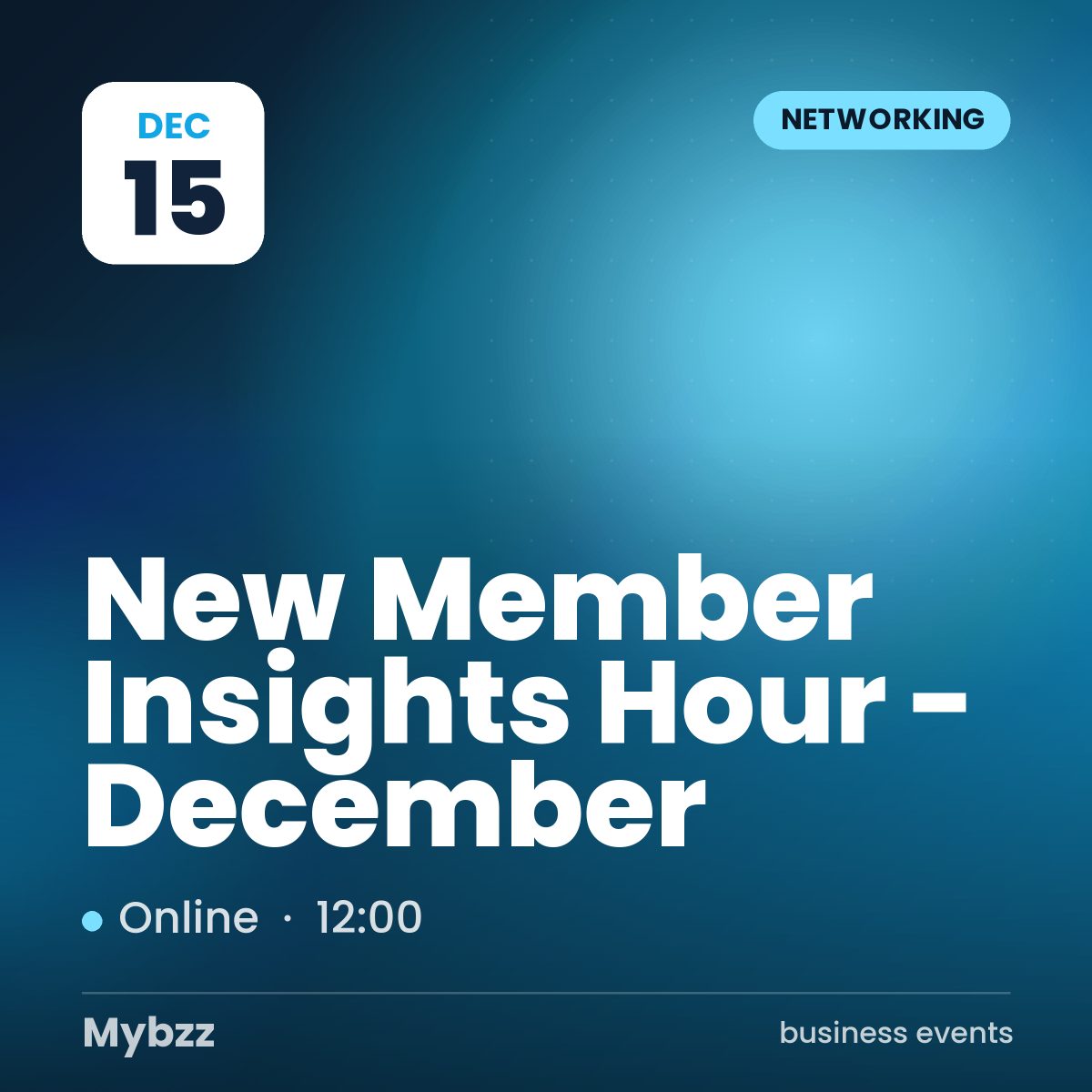 Event cover: New Member Insights Hour - December