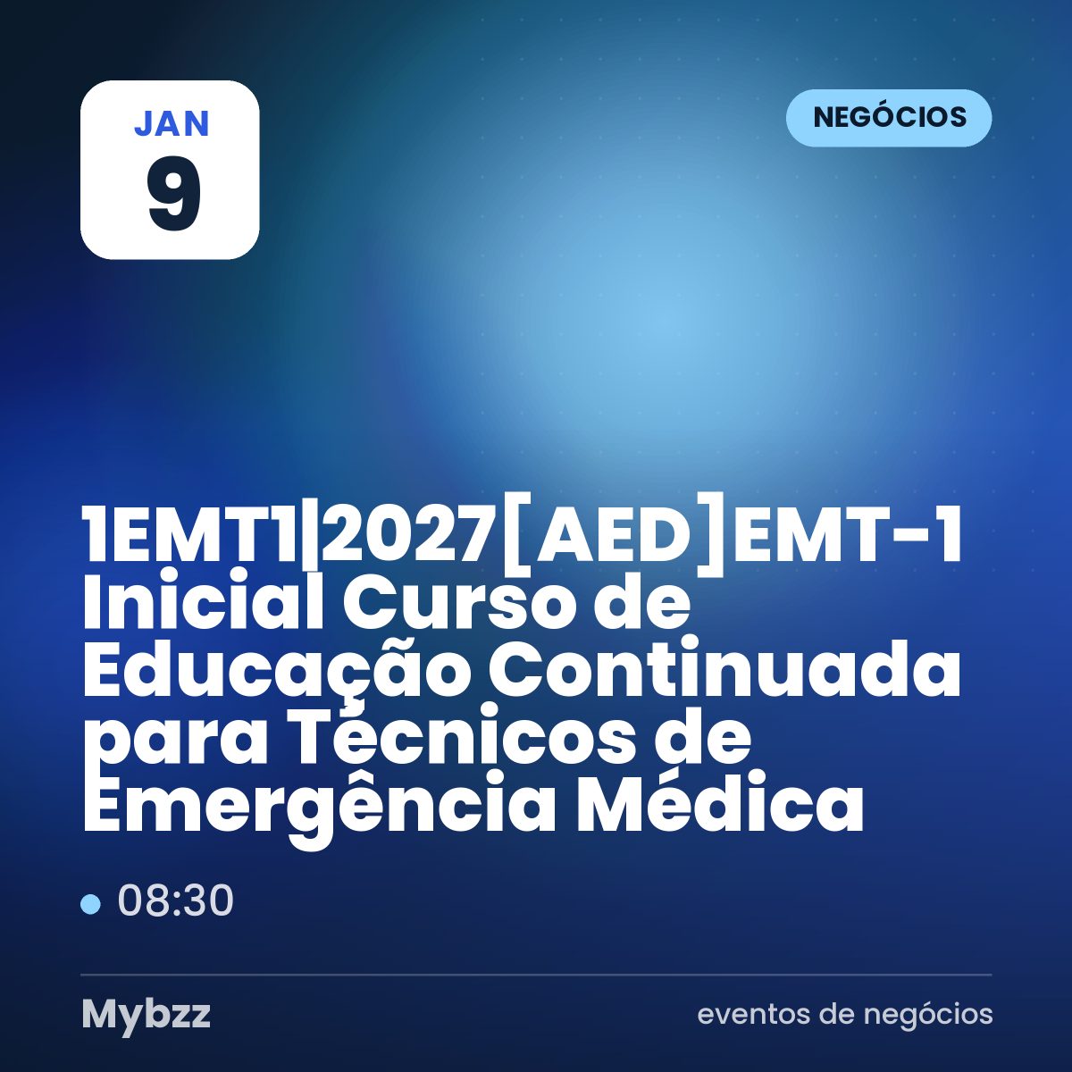 Capa do evento: 1月台中假日EMT1複訓｜2027年【聽見AED】EMT-1 Inicial Curso de Educação Continuada para Técnicos de Emergência Médica