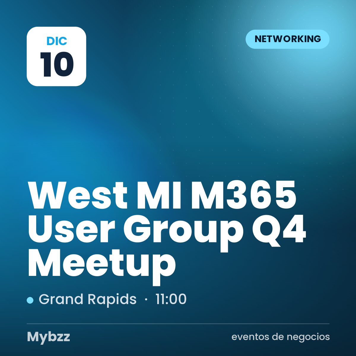 Portada del evento: West MI M365 User Group Q4 Meetup