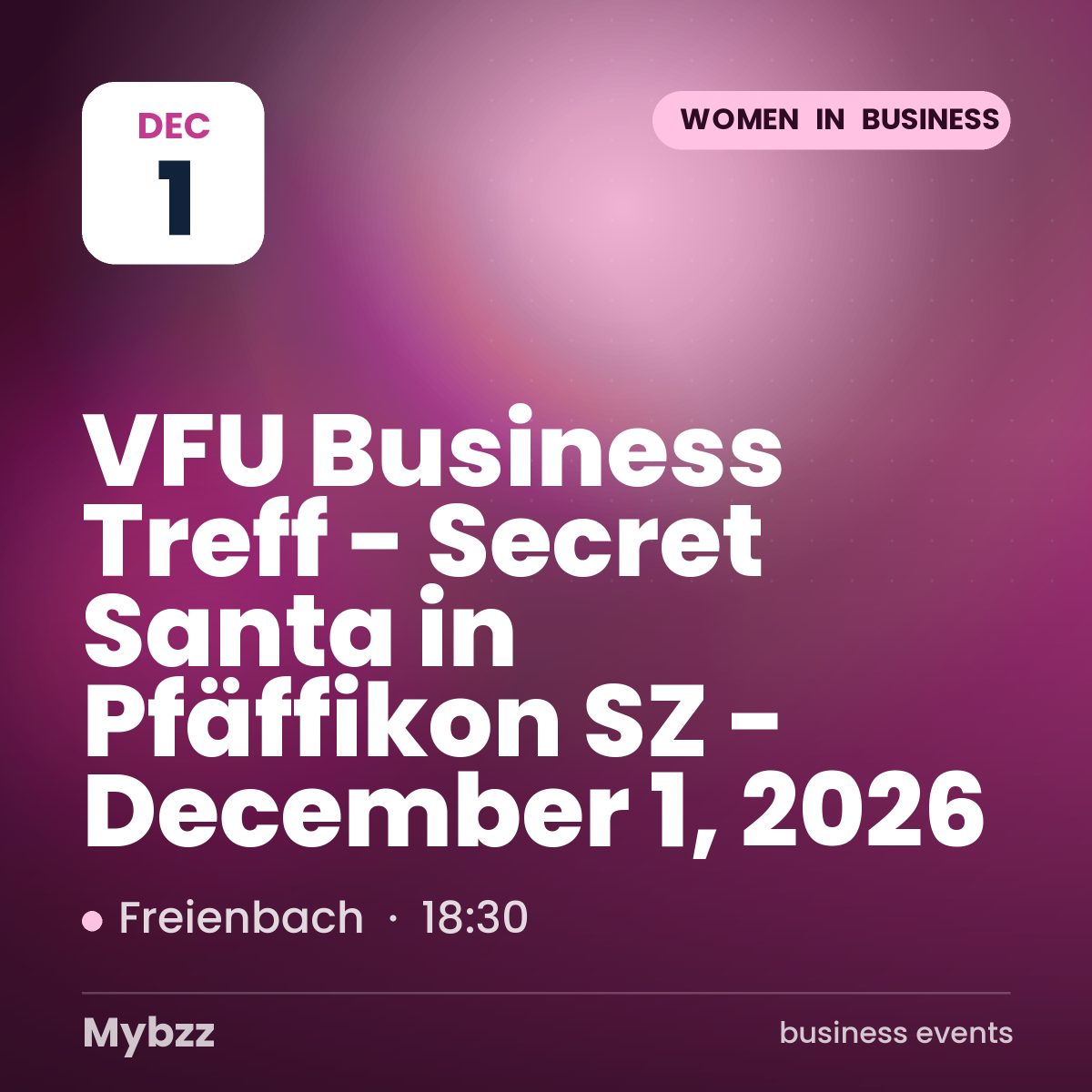 Event cover: VFU Business Treff - Secret Santa in Pfäffikon SZ - December 1, 2026