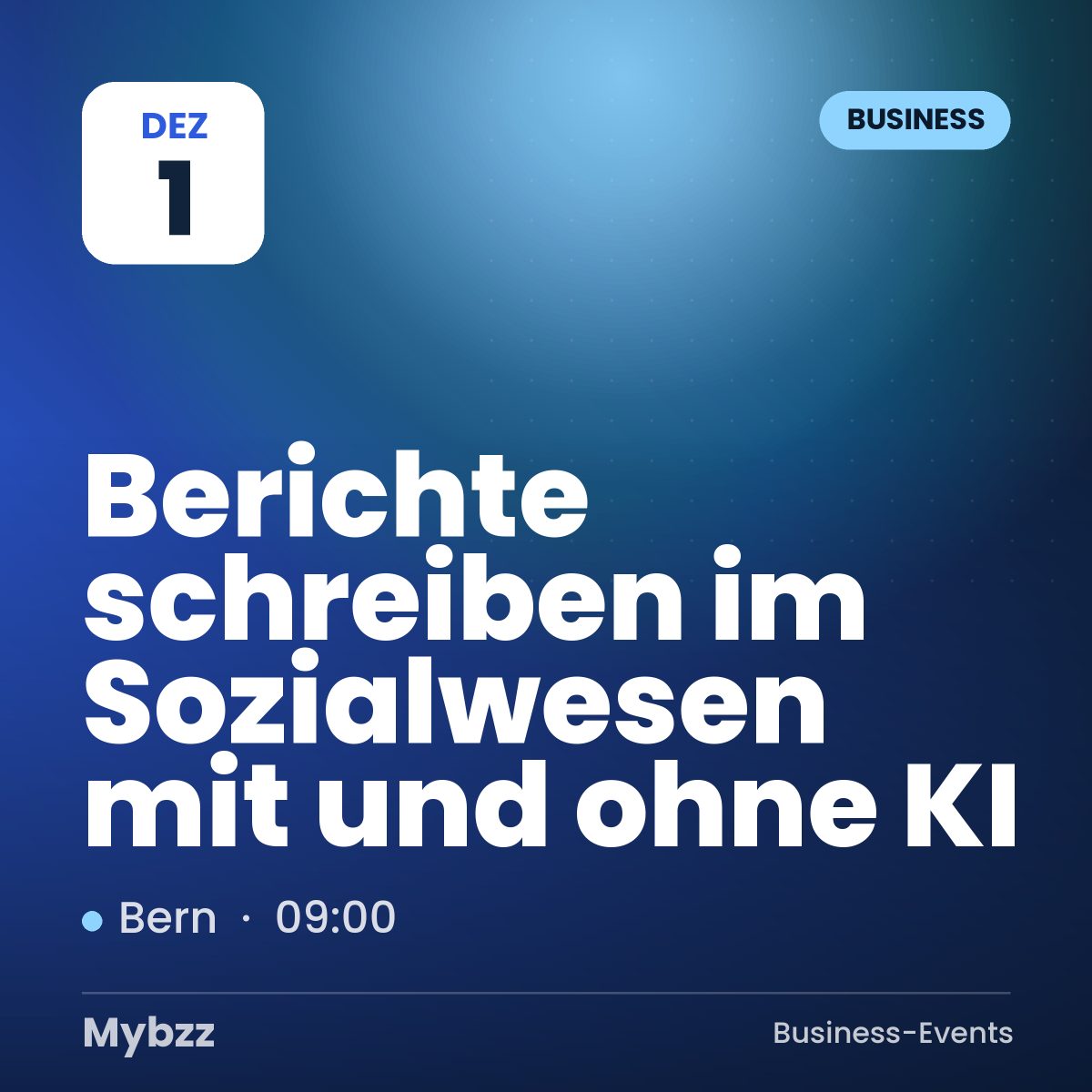 Event-Titelbild: Berichte schreiben im Sozialwesen mit und ohne KI