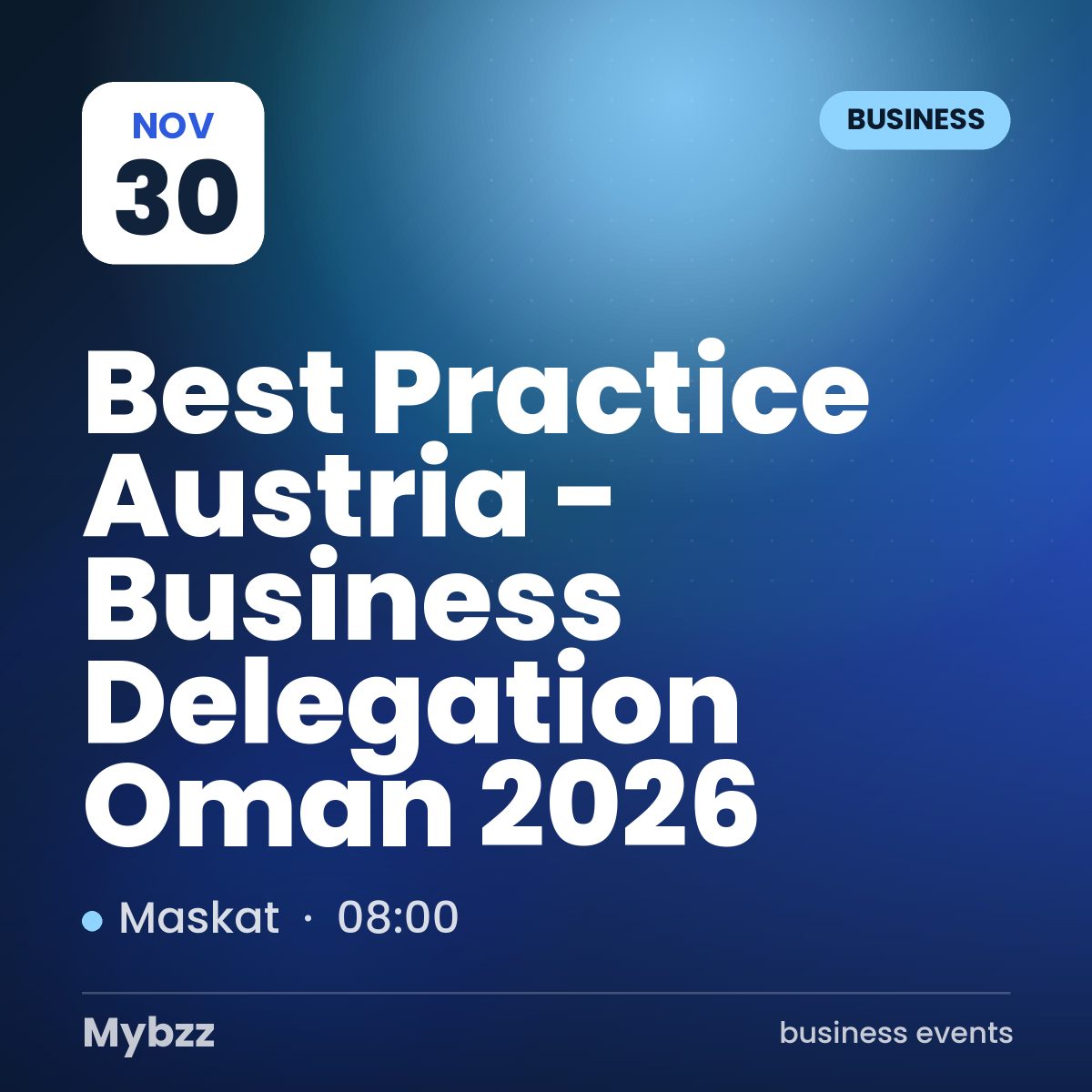 Event cover: Best Practice Austria - Business Delegation Oman 2026