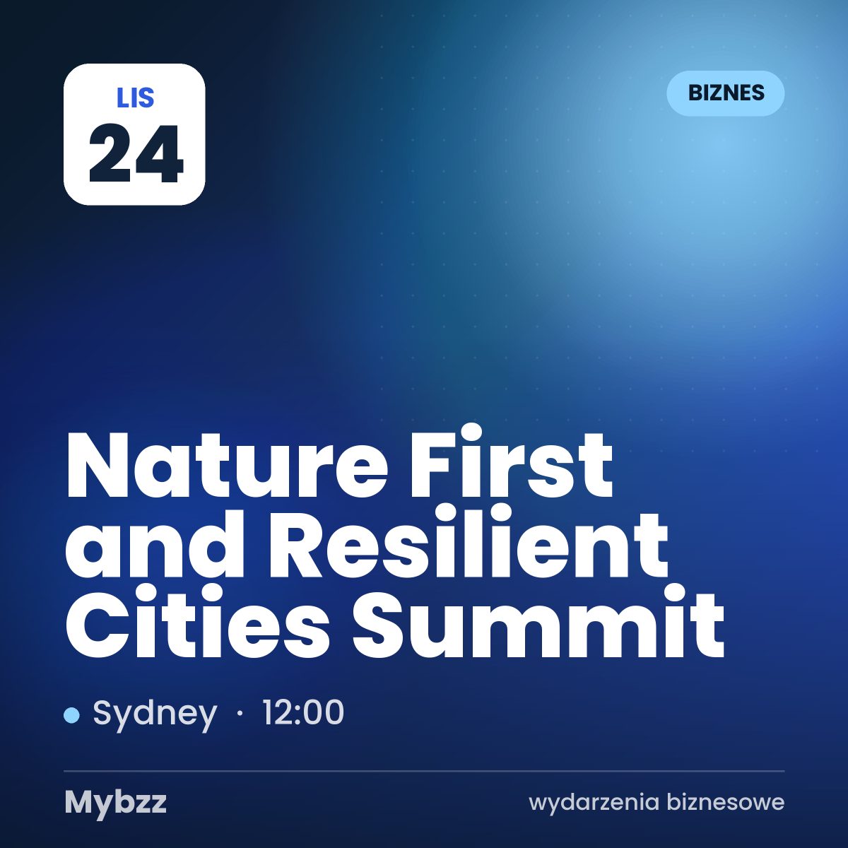 Zdjęcie wydarzenia: Nature First and Resilient Cities Summit