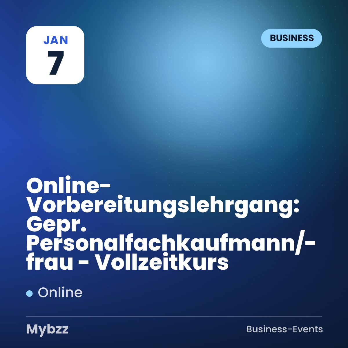Event cover: Online-Vorbereitungslehrgang: Gepr. Personalfachkaufmann/-frau - Vollzeitkurs