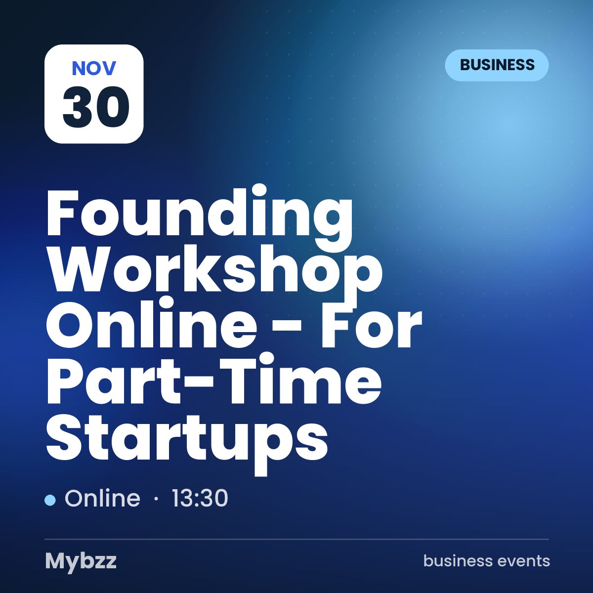 Event cover: Founding Workshop Online - For Part-Time Startups