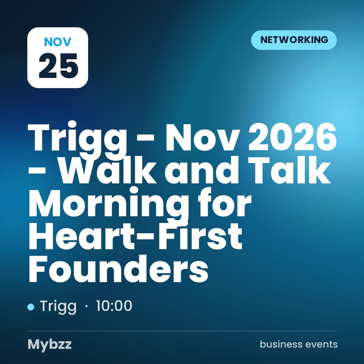 Event cover: Trigg - Nov 2026 - Walk and Talk Morning for Heart-First Founders