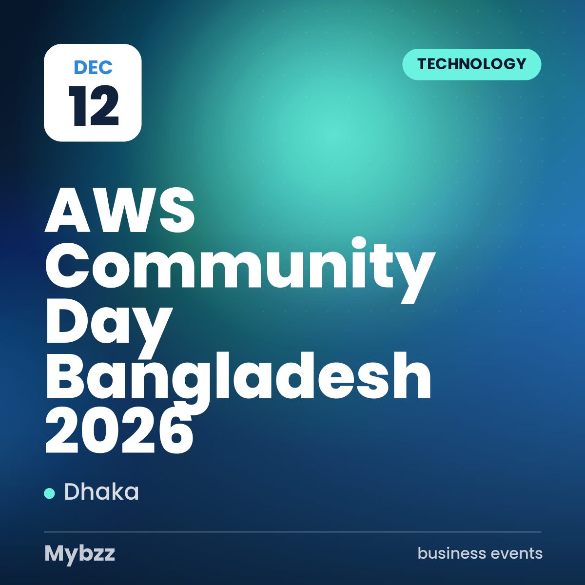 Event cover: AWS Community Day Bangladesh 2026