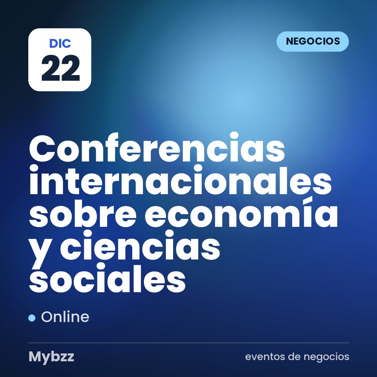 Portada del evento: Conferencias internacionales sobre economía y ciencias sociales