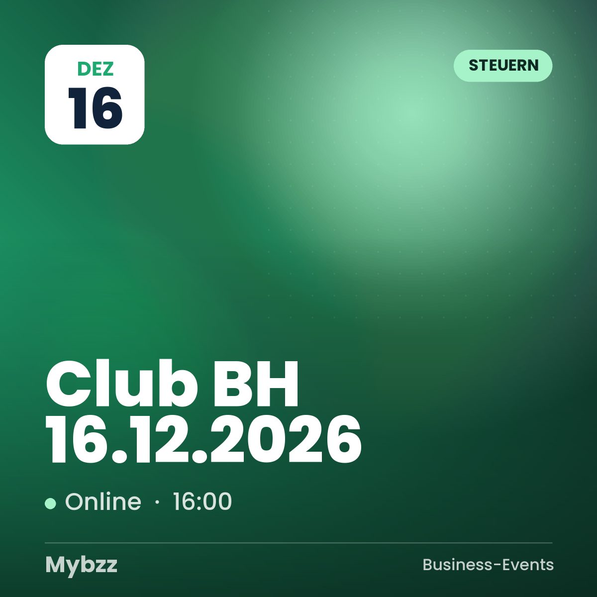 Event cover: Club BH 16.12.2026