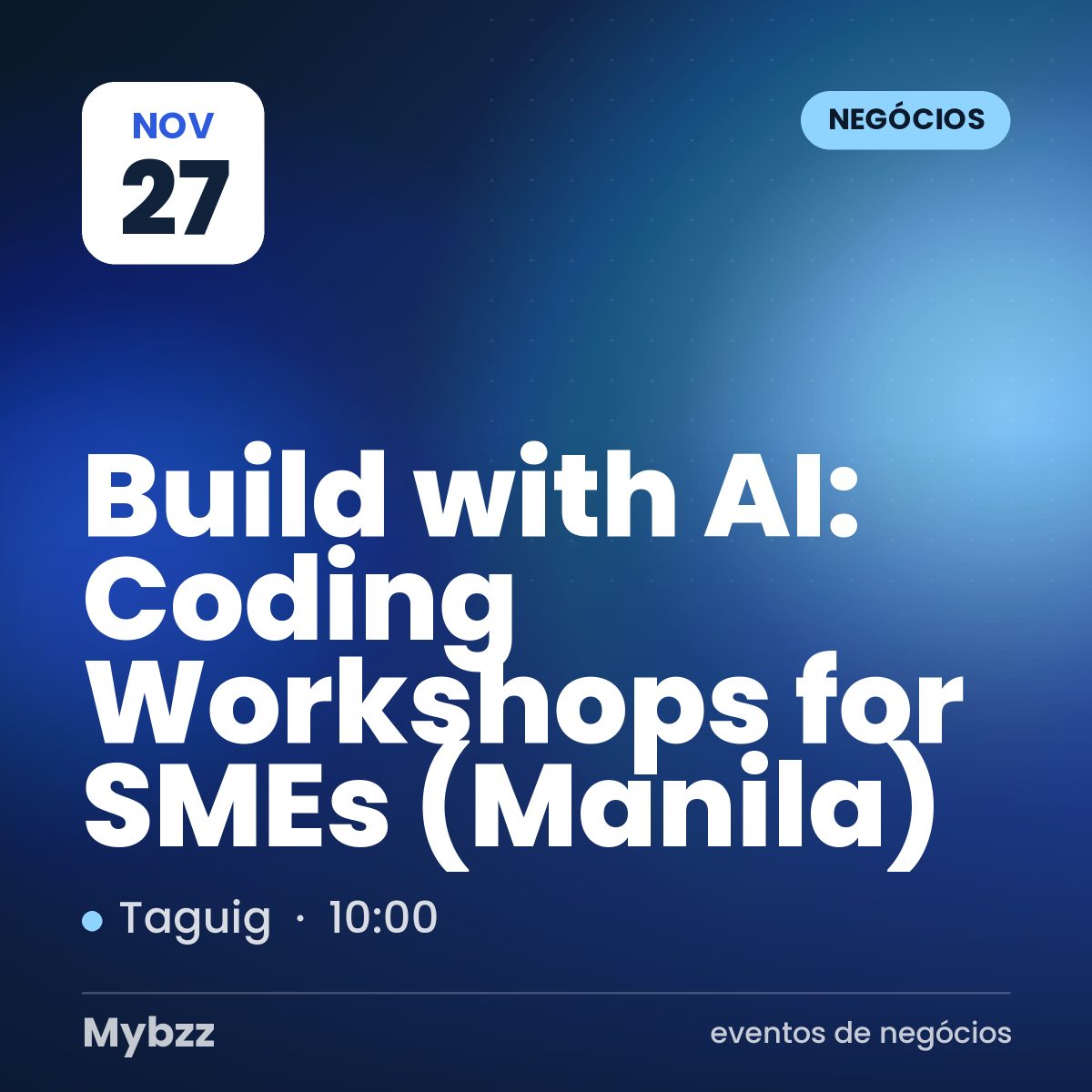 Capa do evento: Build with AI: Coding Workshops for SMEs (Manila)