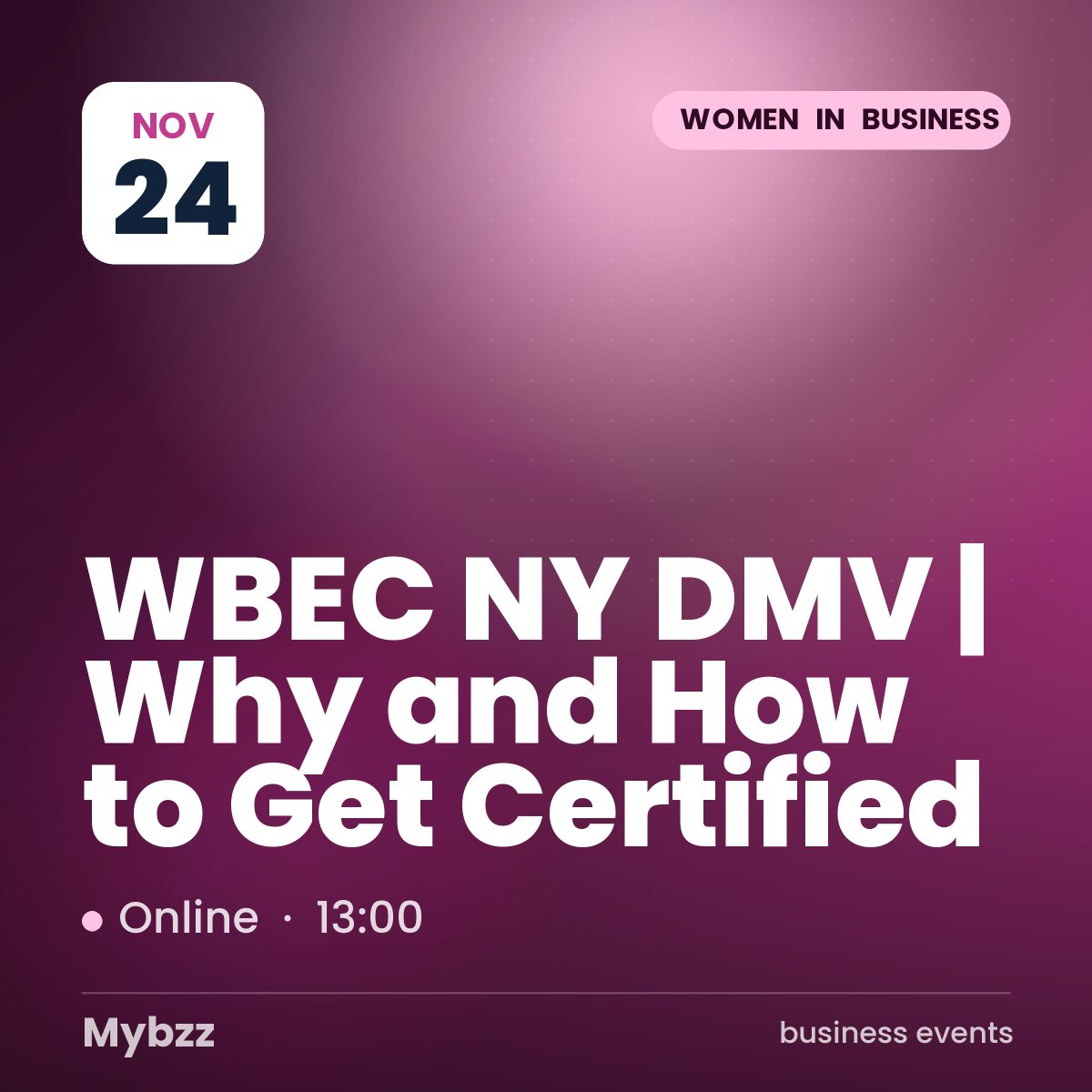 Event cover: WBEC NY DMV | Why and How to Get Certified