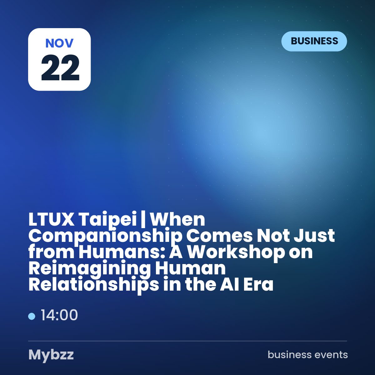 Event cover: LTUX Taipei | When Companionship Comes Not Just from Humans: A Workshop on Reimagining Human Relationships in the AI Era