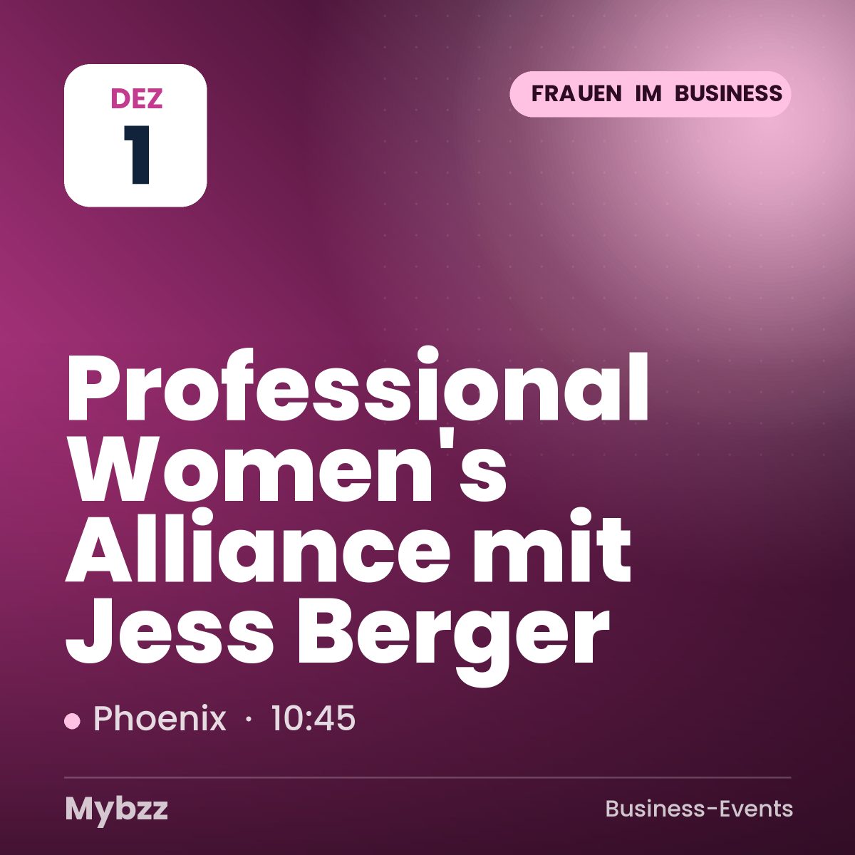 Event-Titelbild: Professional Women’s Alliance mit Jess Berger