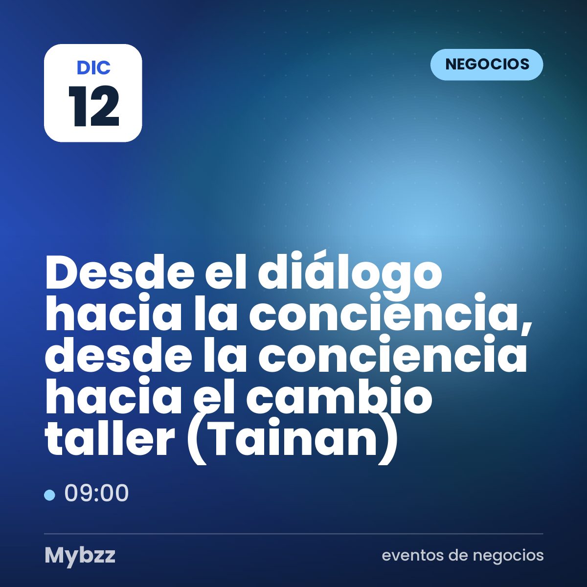 Portada del evento: Desde el diálogo hacia la conciencia, desde la conciencia hacia el cambio taller (Tainan)