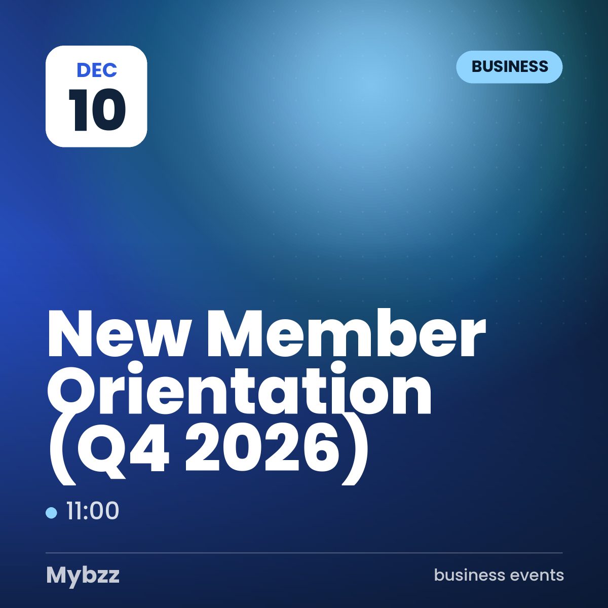 Event cover: New Member Orientation (Q4 2026)