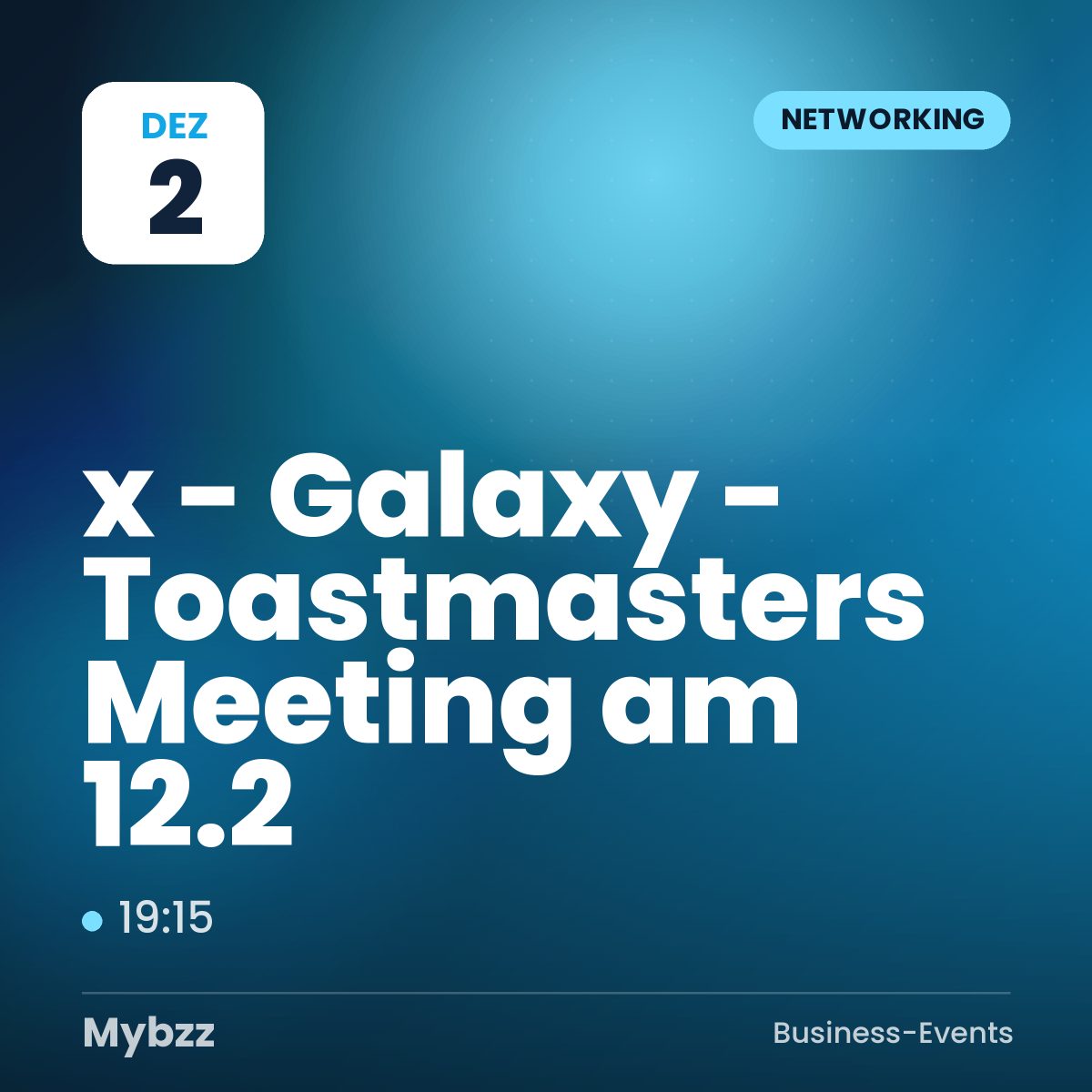 Event-Titelbild: 英文x溝通 - Galaxy 國際英語演講會 - Toastmasters Meeting am 12.2