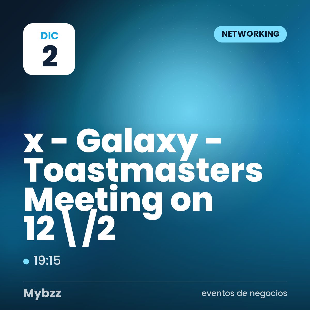 Portada del evento: 英文x溝通 - Galaxy 國際英語演講會 - Toastmasters Meeting on 12\/2