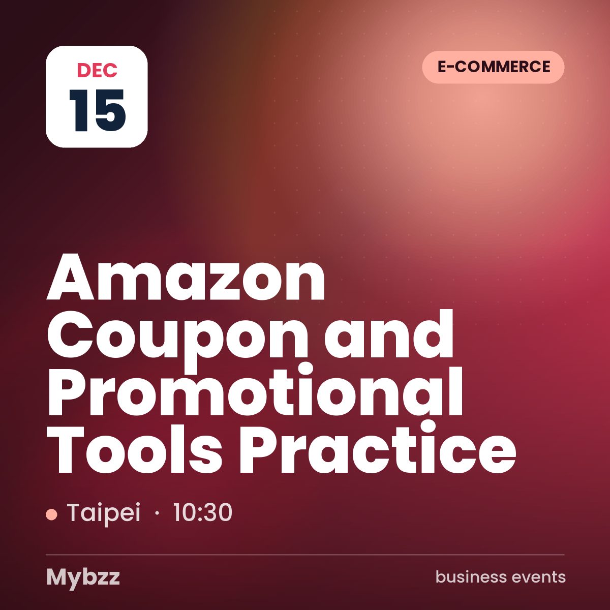 Event cover: Amazon Coupon and Promotional Tools Practice