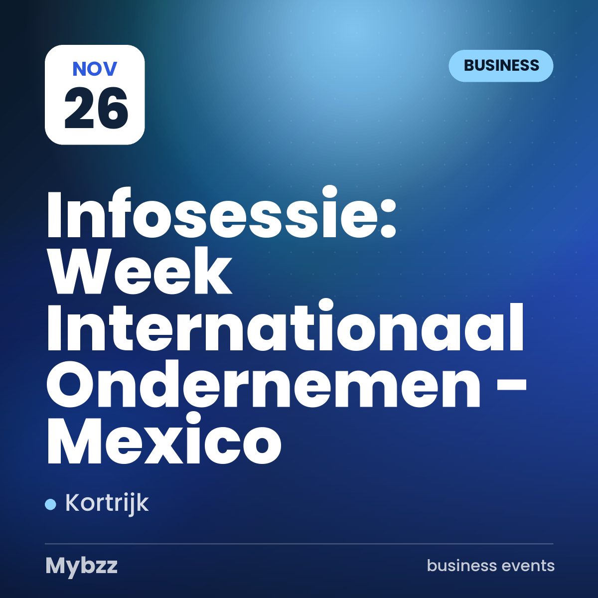 Event cover: Infosessie: Week Internationaal Ondernemen - Mexico