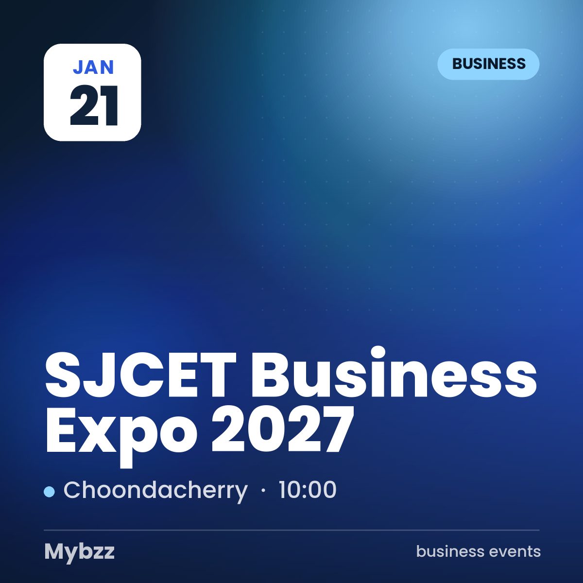Event cover: SJCET Business Expo 2027