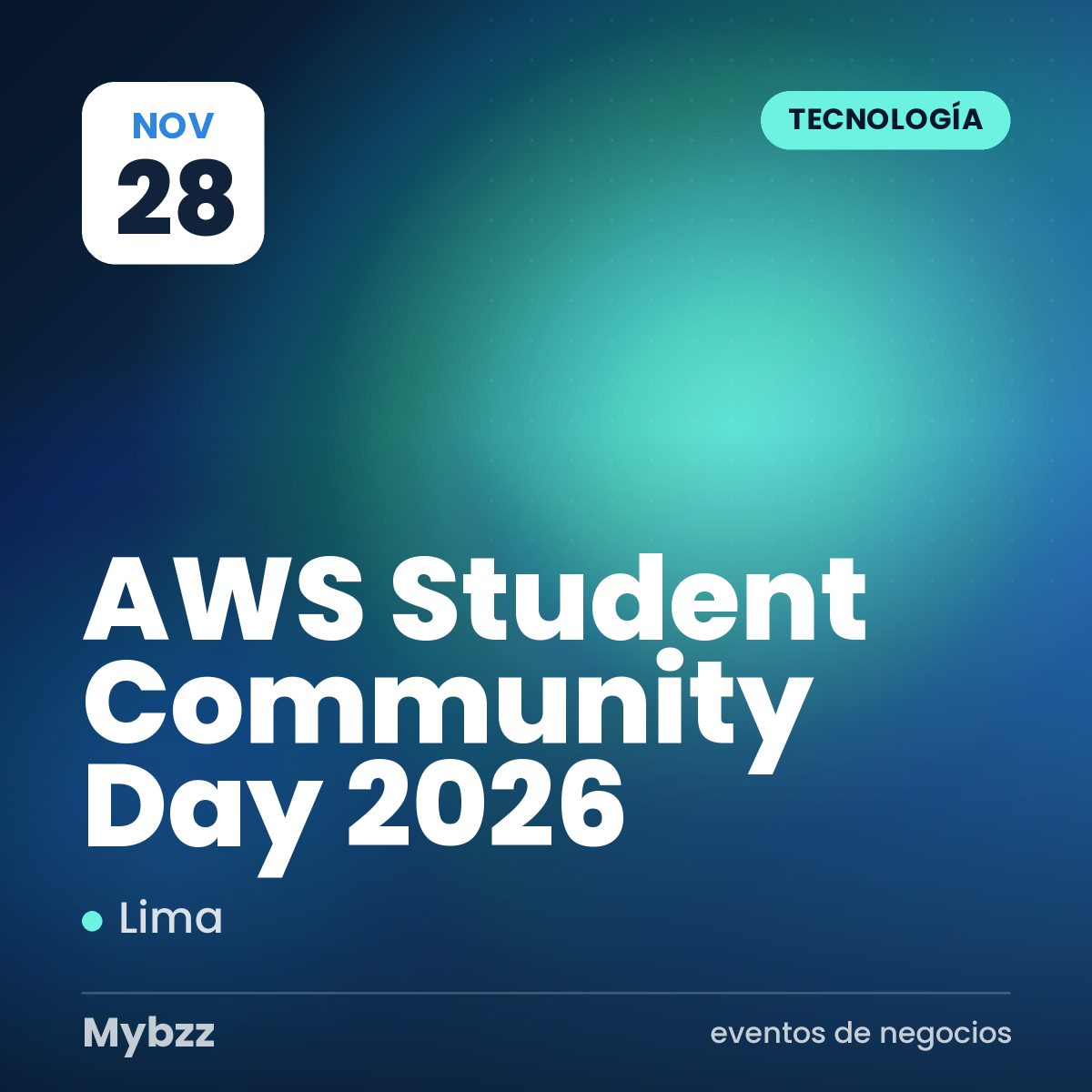 Portada del evento: AWS Student Community Day 2026