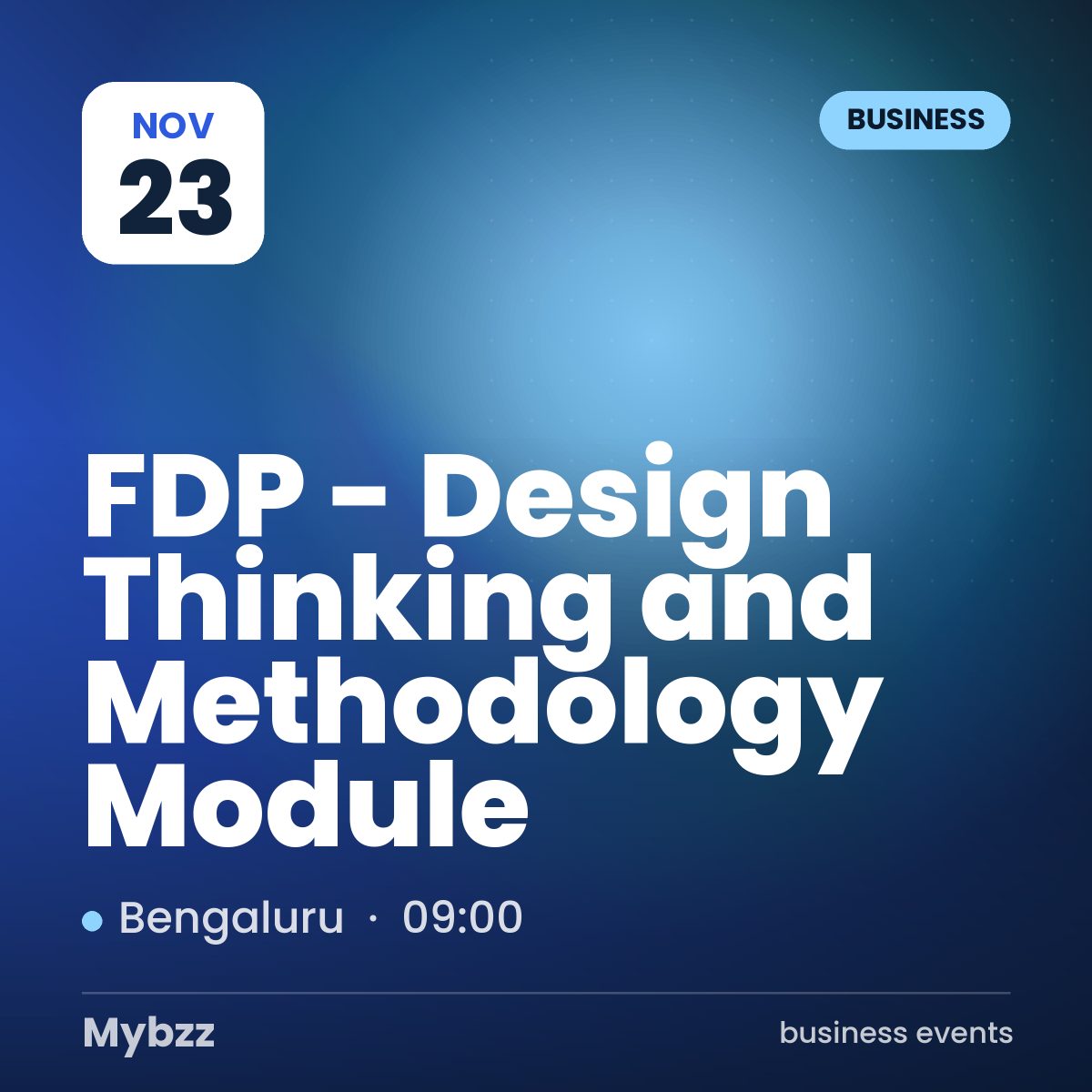 Event cover: FDP - Design Thinking and Methodology Module