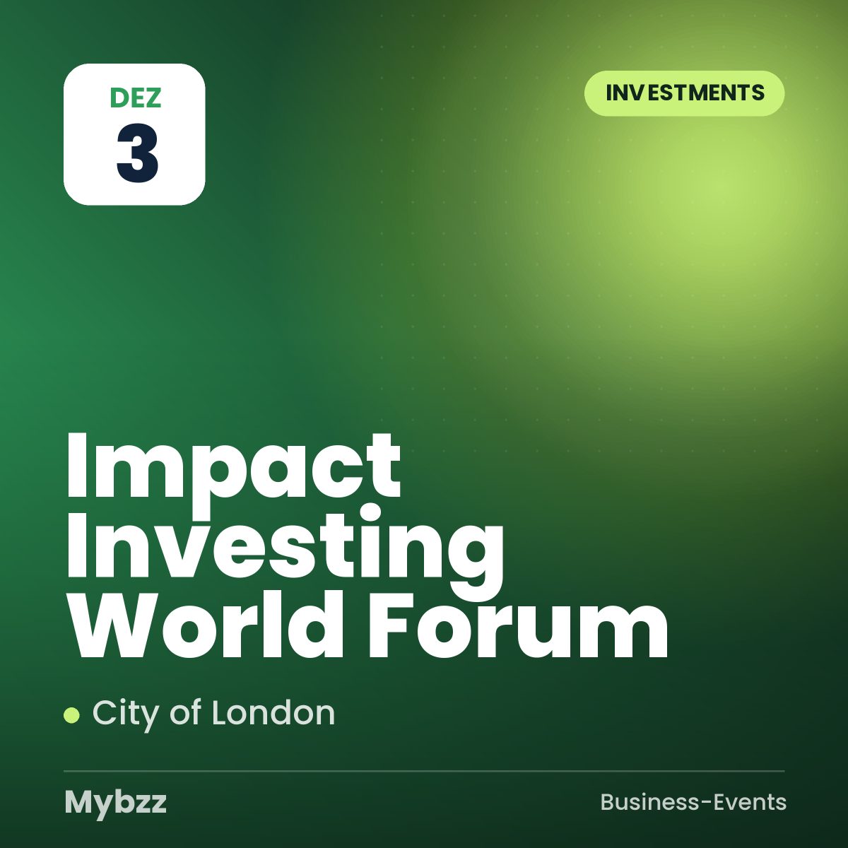 Event-Titelbild: Impact Investing World Forum