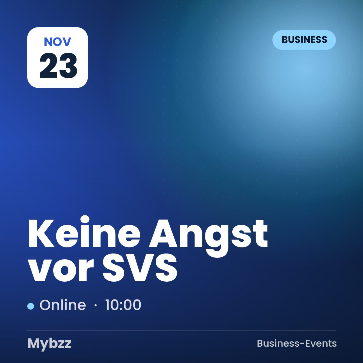 Event cover: Keine Angst vor SVS