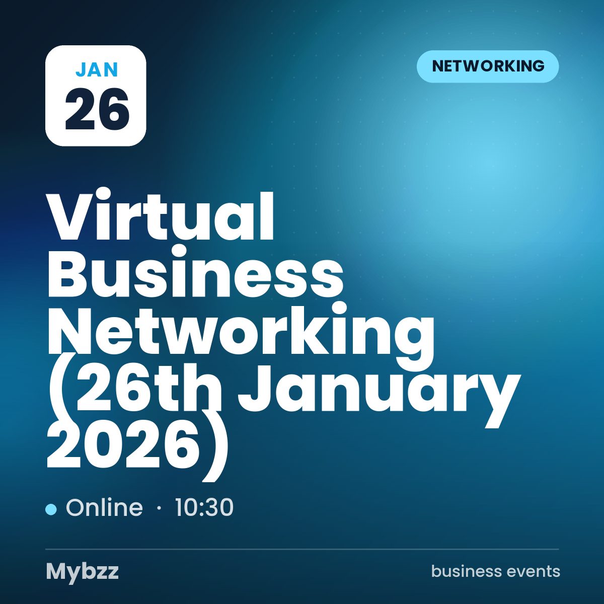 Event cover: Virtual Business Networking (26th January 2026)