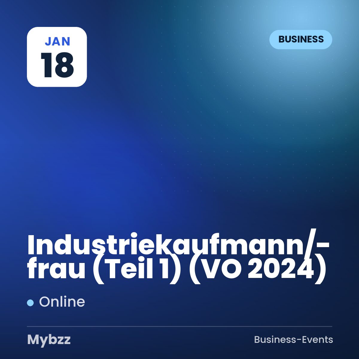 Event-Titelbild: Industriekaufmann/-frau (Teil 1) (VO 2024)