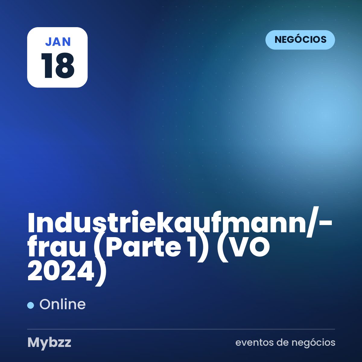 Capa do evento: Industriekaufmann/-frau (Parte 1) (VO 2024)