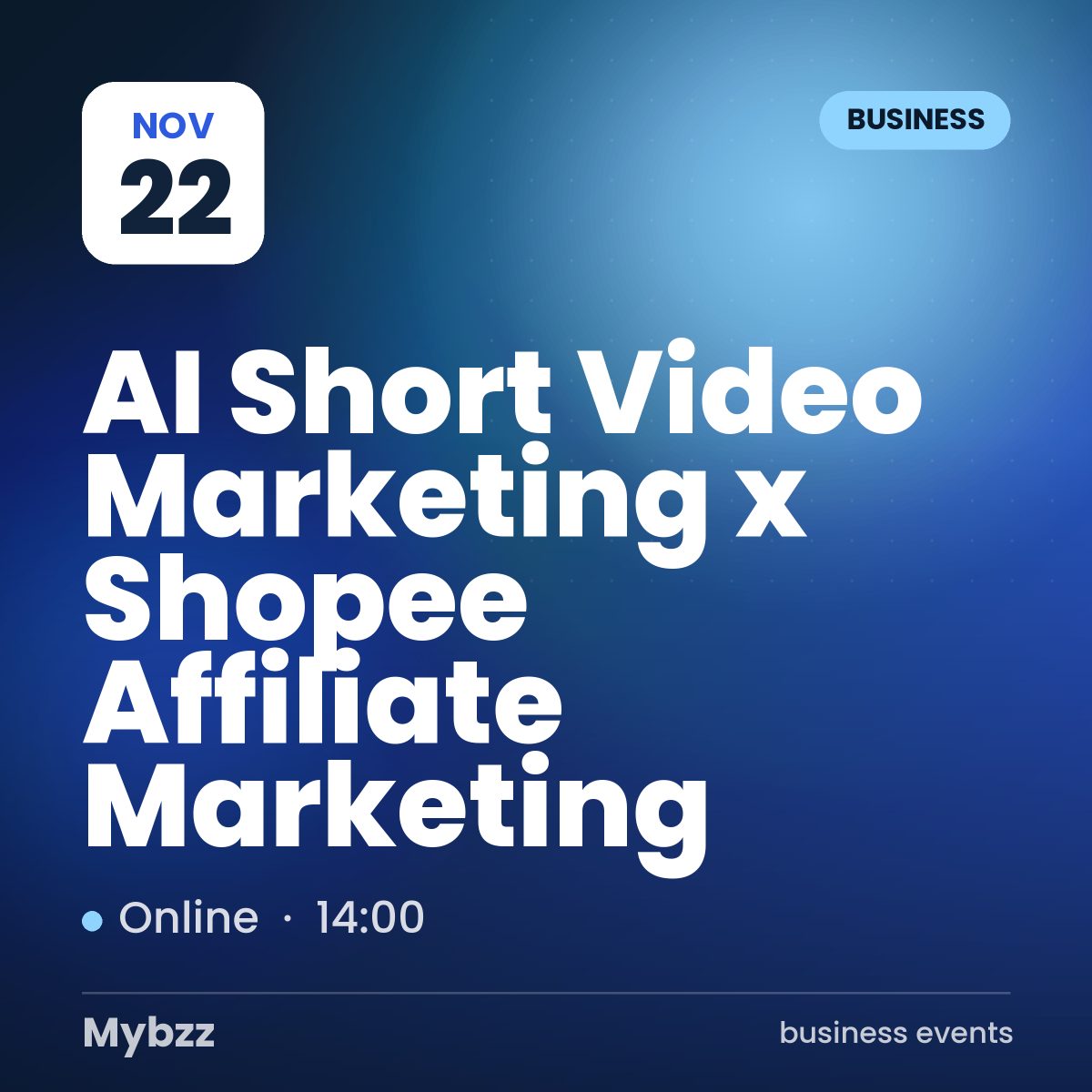 Event cover: AI Short Video Marketing x Shopee Affiliate Marketing