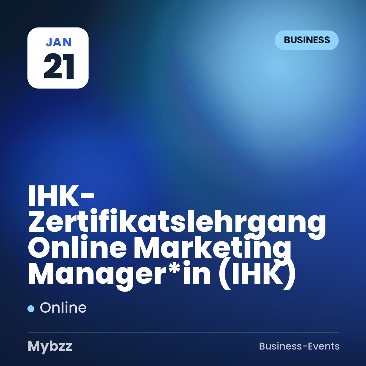 Event cover: IHK-Zertifikatslehrgang Online Marketing Manager*in (IHK)
