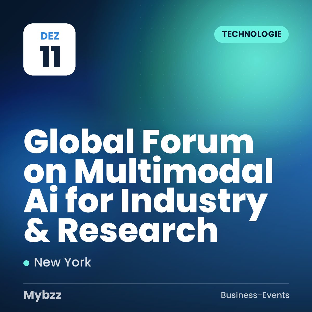 Event-Titelbild: Global Forum on Multimodal Ai for Industry & Research