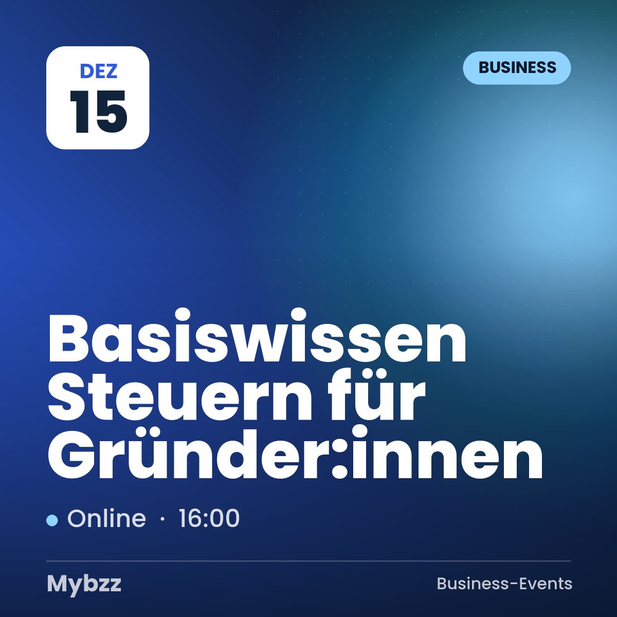 Event-Titelbild: Basiswissen Steuern für Gründer:innen