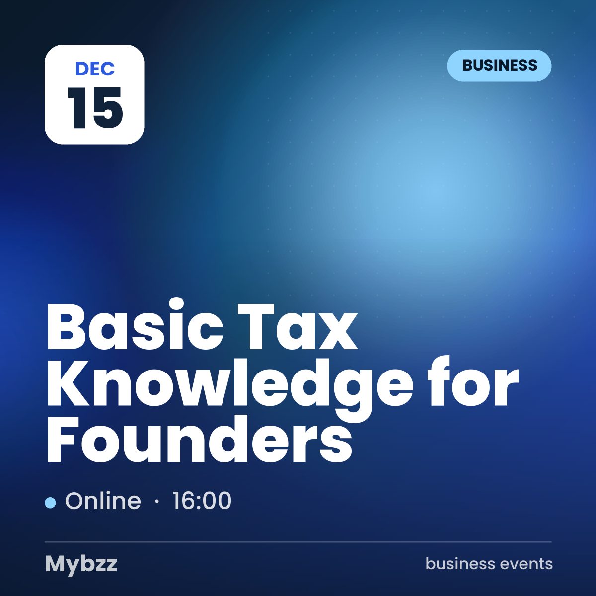 Event cover: Basic Tax Knowledge for Founders
